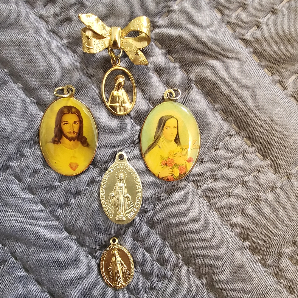 Gold Tone Religious Pendants